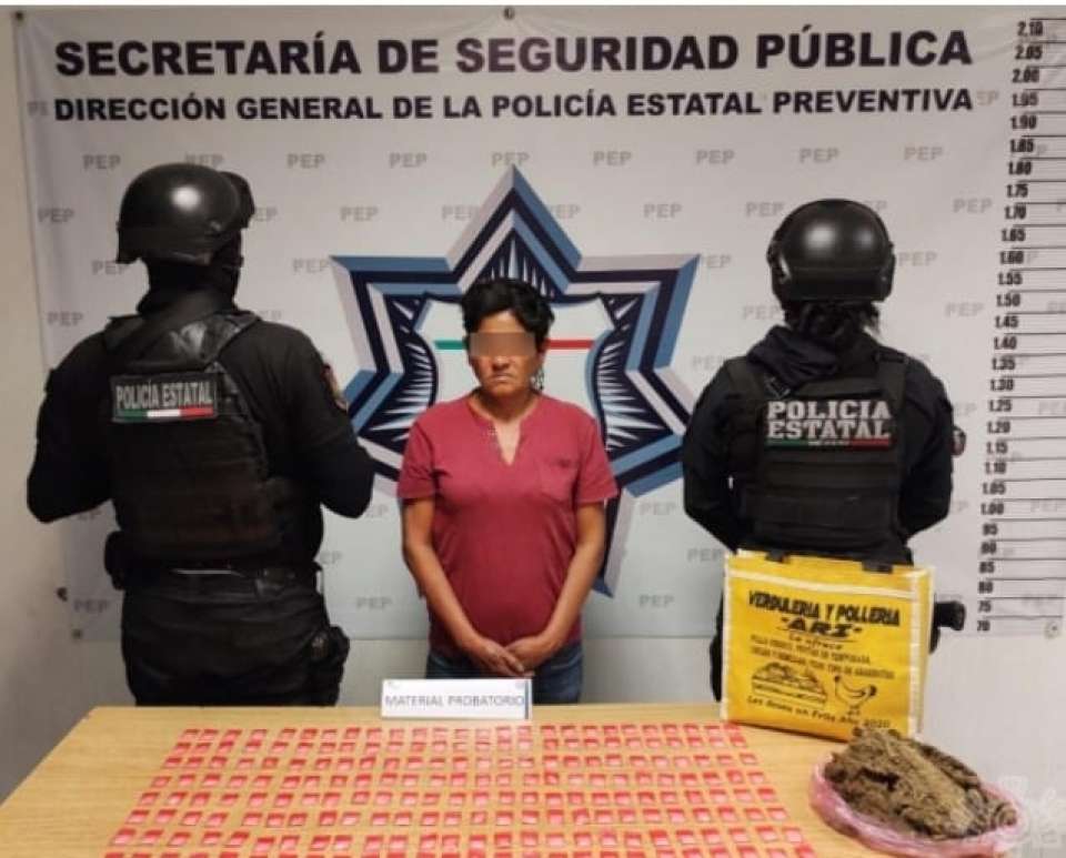 Policía Estatal detiene por segunda ocasión a “La Flaca”, presunta narcomenudista.