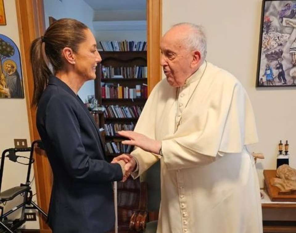 Se reúne Claudia Sheinbaum con el Papa Francisco en el Vaticano