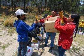 #Municipios | Entrega Cruz Roja instrumentos y alimentos a brigadistas de incendios en Tenango del Valle |