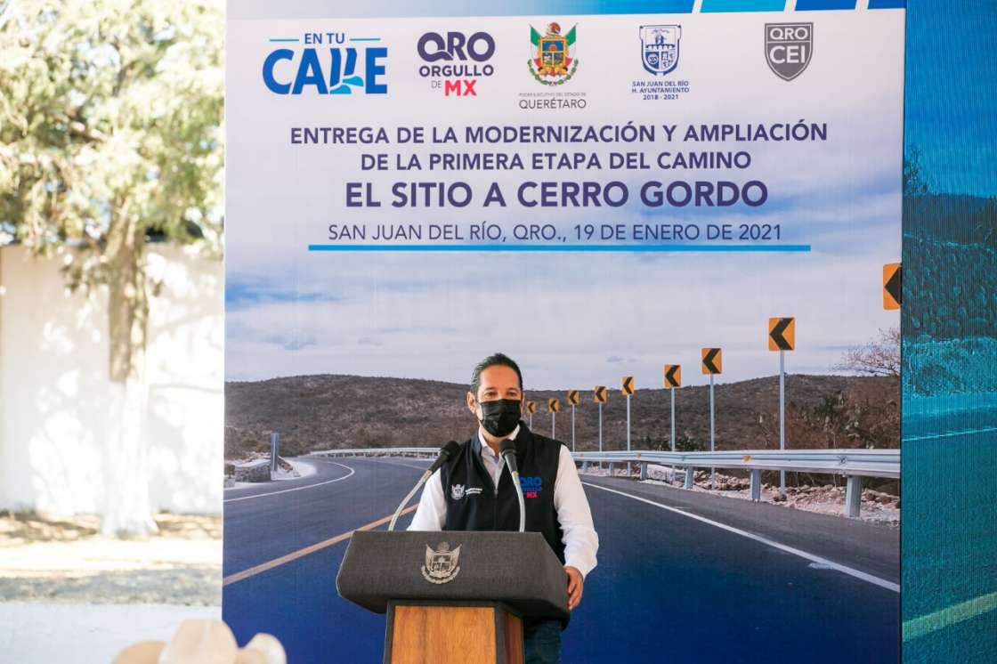 Entrega Gobernador la Modernización y Ampliación de la Primera Etapa del Camino El Sitio a Cerro Gordo