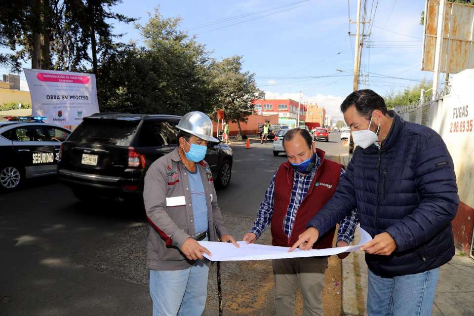 Inicia Metepec construcción de colector pluvial en Ceboruco, no más encharcamientos