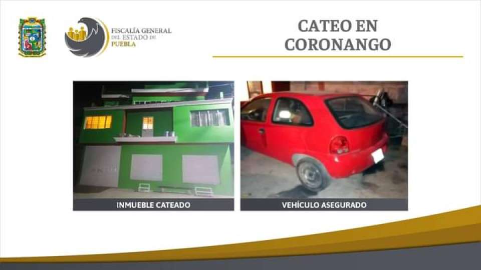En Coronango la Fiscalía de Puebla recuperó un vehículo robado.