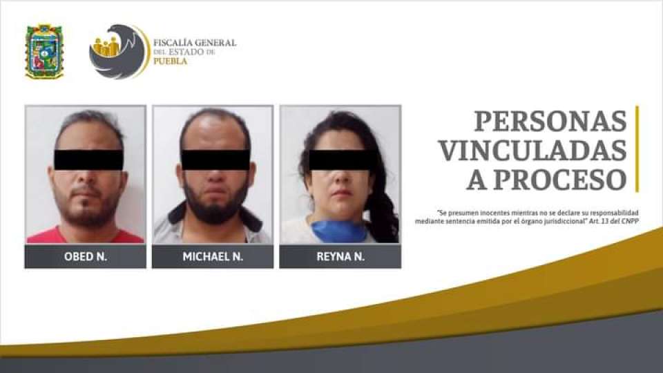 En prisión tres presuntos secuestradores detenidos por Fiscalía de Puebla.