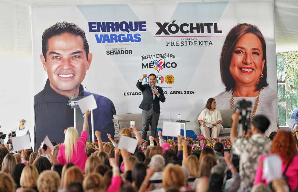 #Elecciones | Enrique Vargas acompaña a Xóchitl Gálvez durante gira en Huixquilucan