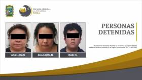 Fiscalía de Puebla detuvo por extorsión a madre e hijos en Las Ánimas.