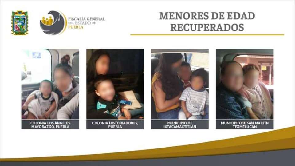 Fiscalía de Puebla devolvió a sus madres a cinco menores de edad.