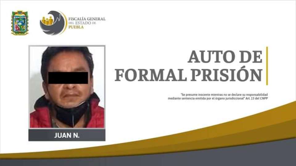 Auto de formal prisión contra acusado de homicidio en Huehuetla.