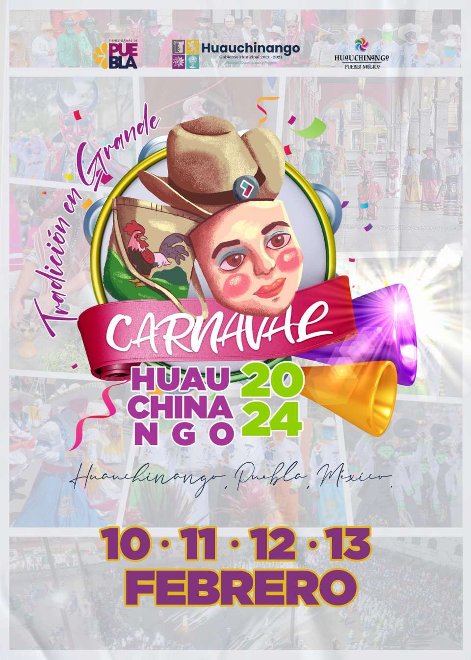 Carnaval de Huauchinango se realizará del 10 al 13 de febrero