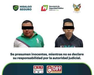 Imagen: Secretaría de Seguridad Pública de Hidalgo.
