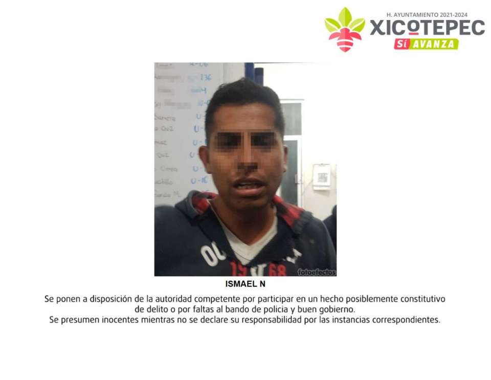 Presunto “huachicolero” es capturado por la policía municipal de Xicotepec.