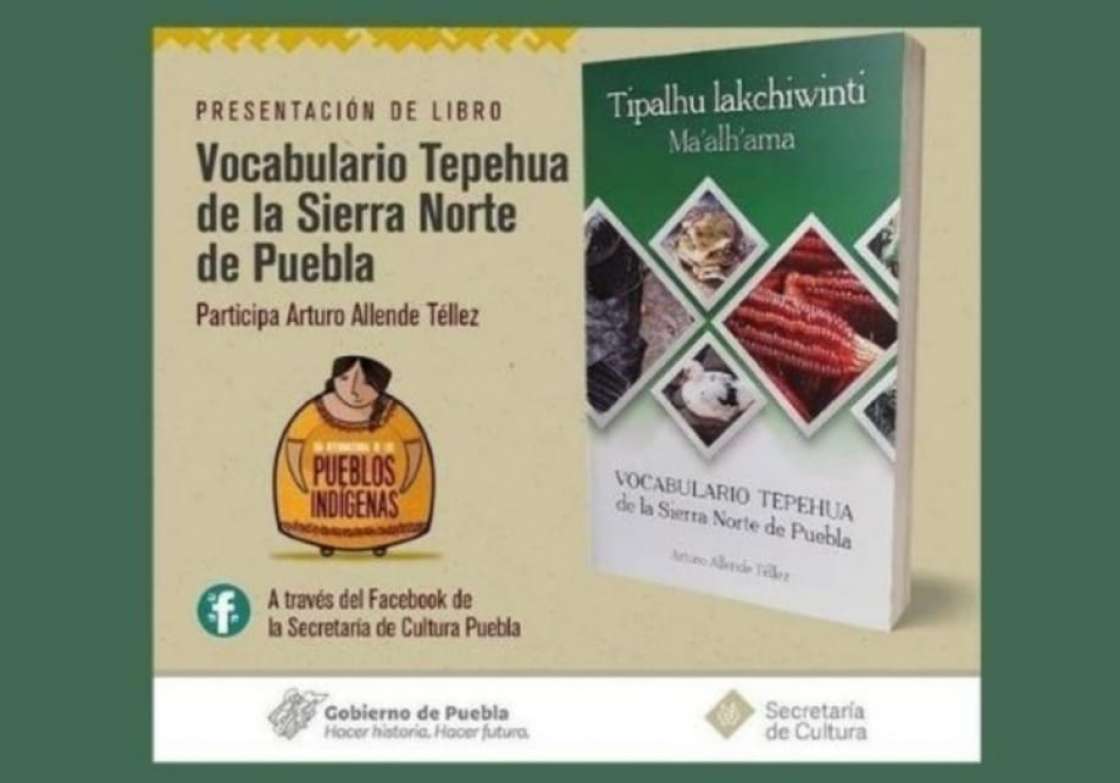 Fomentan de manera virtual el libro &quot;Muchas palabras del Tepehua&quot;.