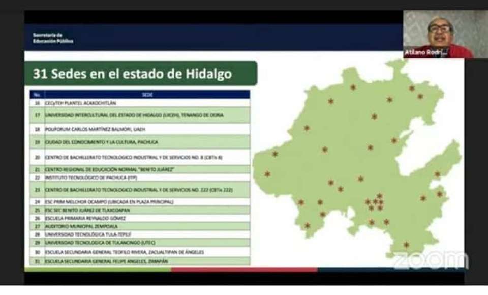 Uno de los esquemas presentados para la vacunación en Hidalgo.