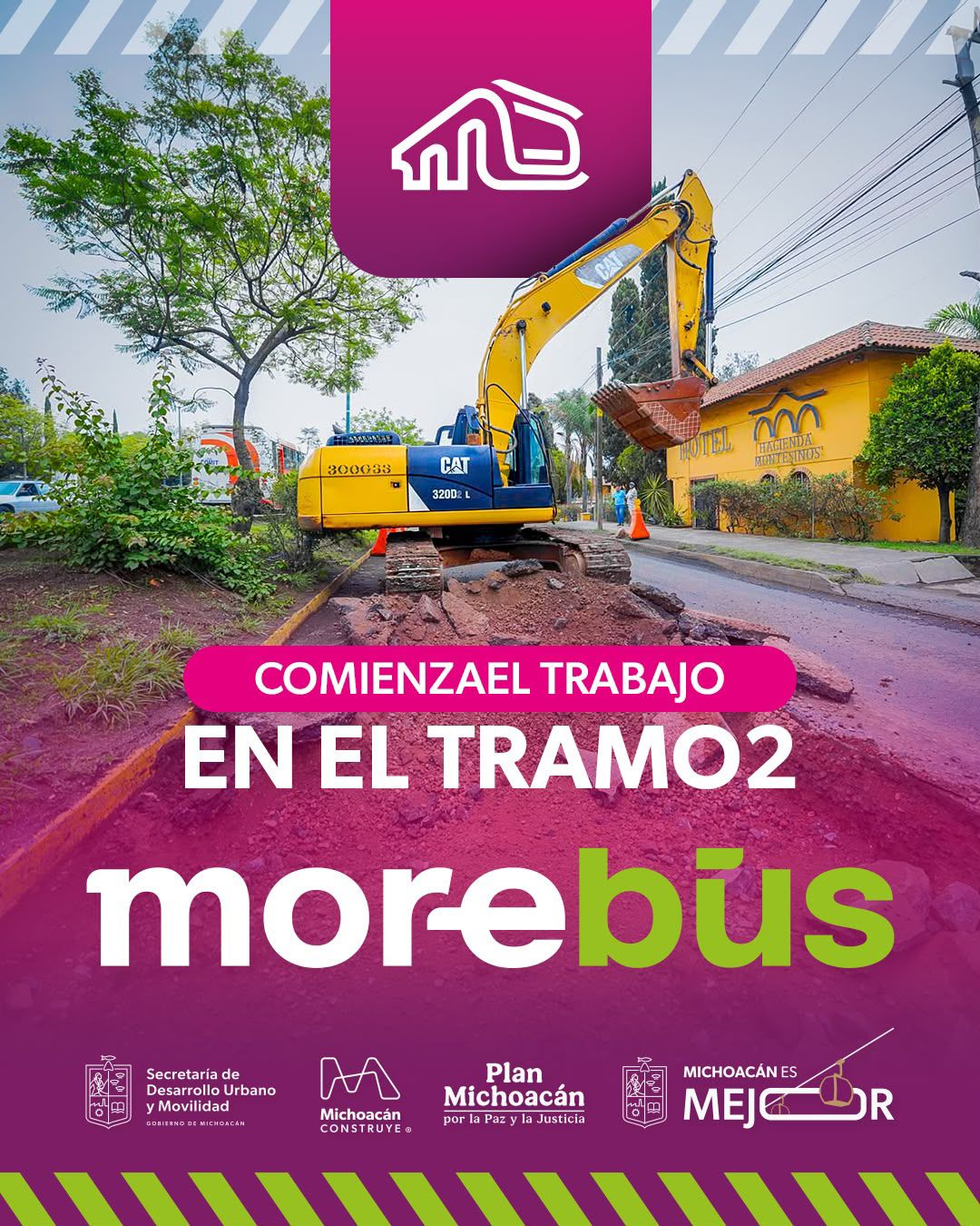 Inicia construcción del carril confinado del Moreb